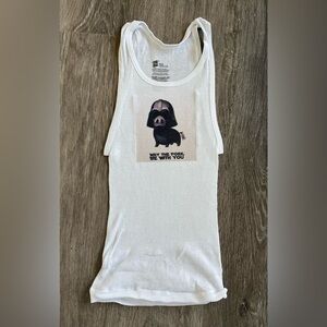 Star Wars porky pig ribbed graphic tank top size xs